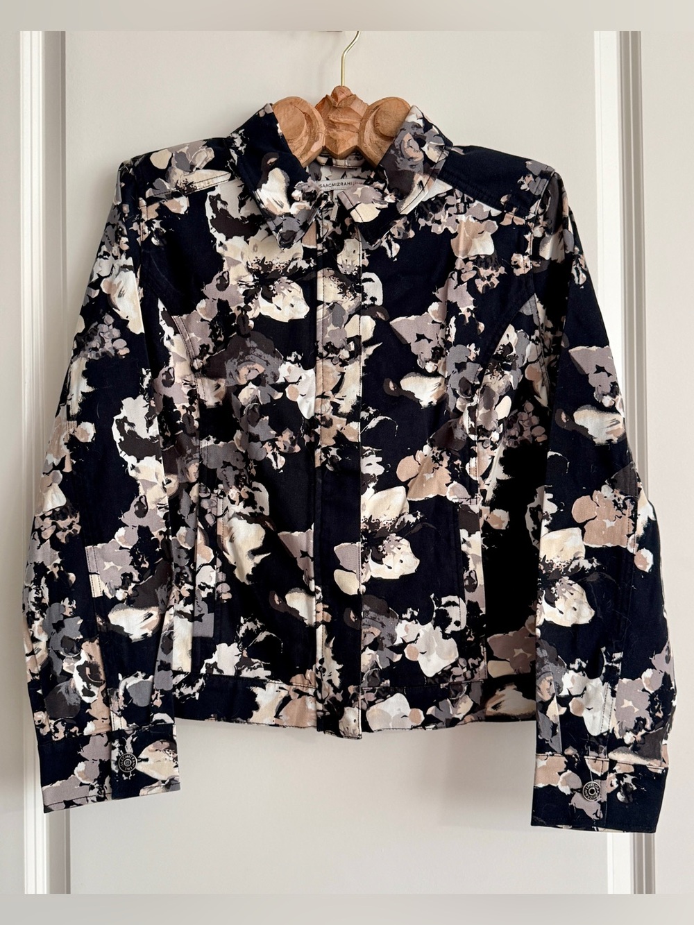 Isaac Mizrahi x Target Watercolor Floral Zip Front Jacket, size 14/L